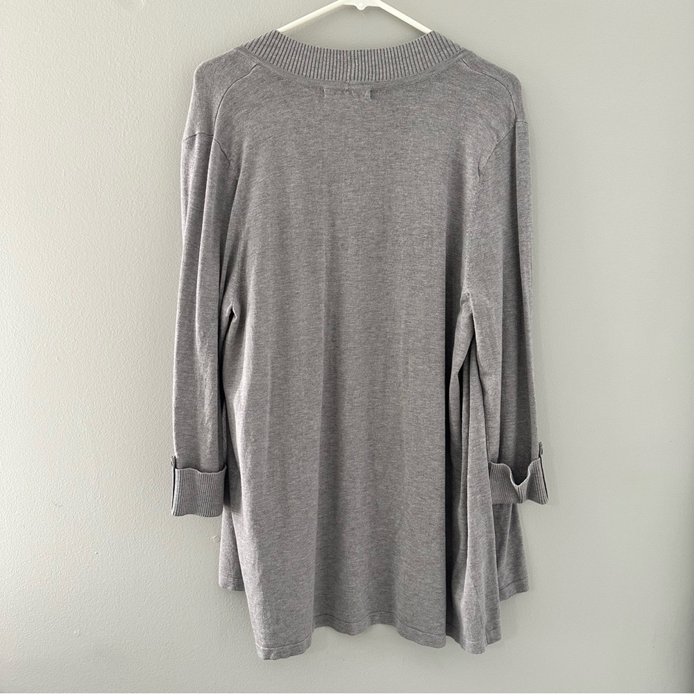 3/4 Sleeve Heavy Knit Cardigan - Picture 2 of 9